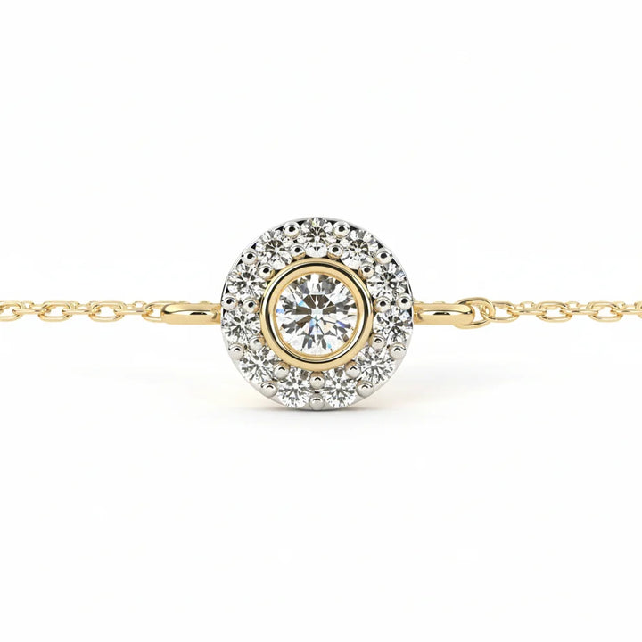 Celestial Halo Round Diamond Bracelet