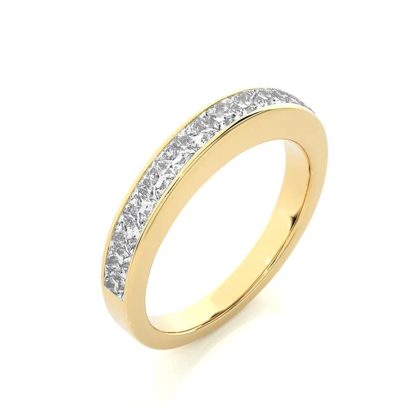 Classic Gold princess Diamond Eternity Band Ring