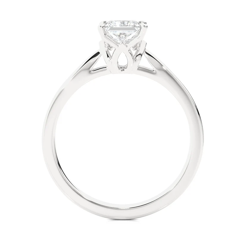 Princess Cut Diamond Solitaire Engagement Ring in Solid 10K/14K/18K Gold