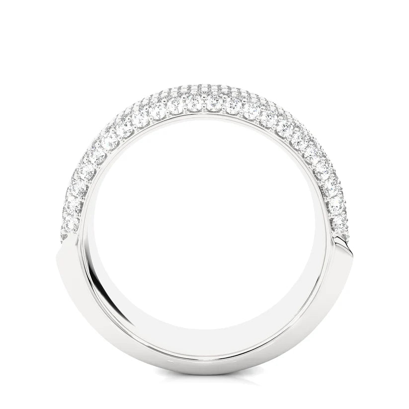 Luxury Gold Diamond Pavé Statement Band Ring