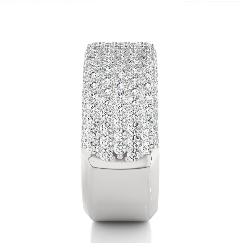 Luxury Gold Diamond Pavé Statement Band Ring