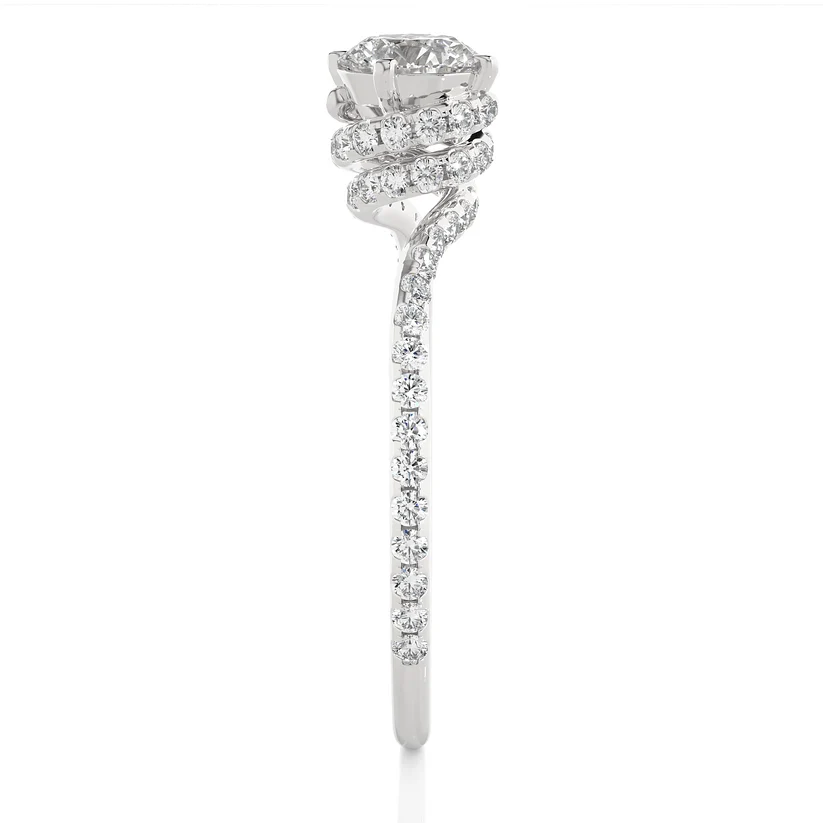 Celestia Grace Round Diamond Engagement Ring
