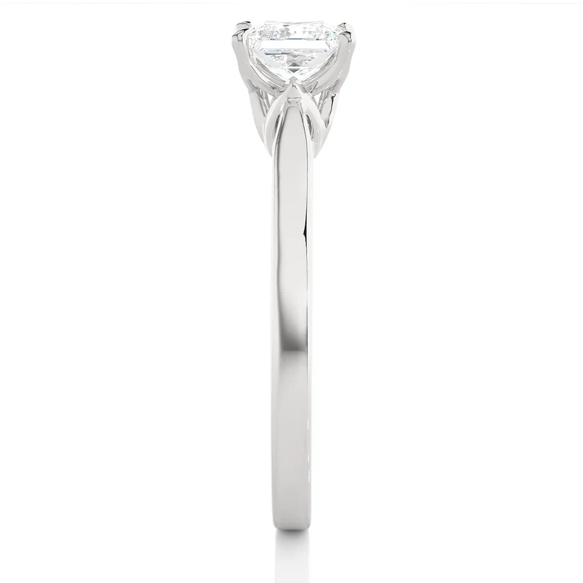 Princess Cut Diamond Solitaire Engagement Ring in Solid 10K/14K/18K Gold