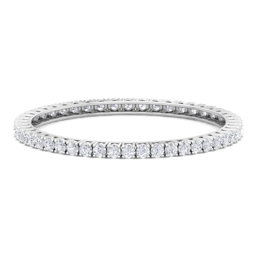 Celestial Radiance Round Diamond Bangle ( 0.25 ct Per Diamond )