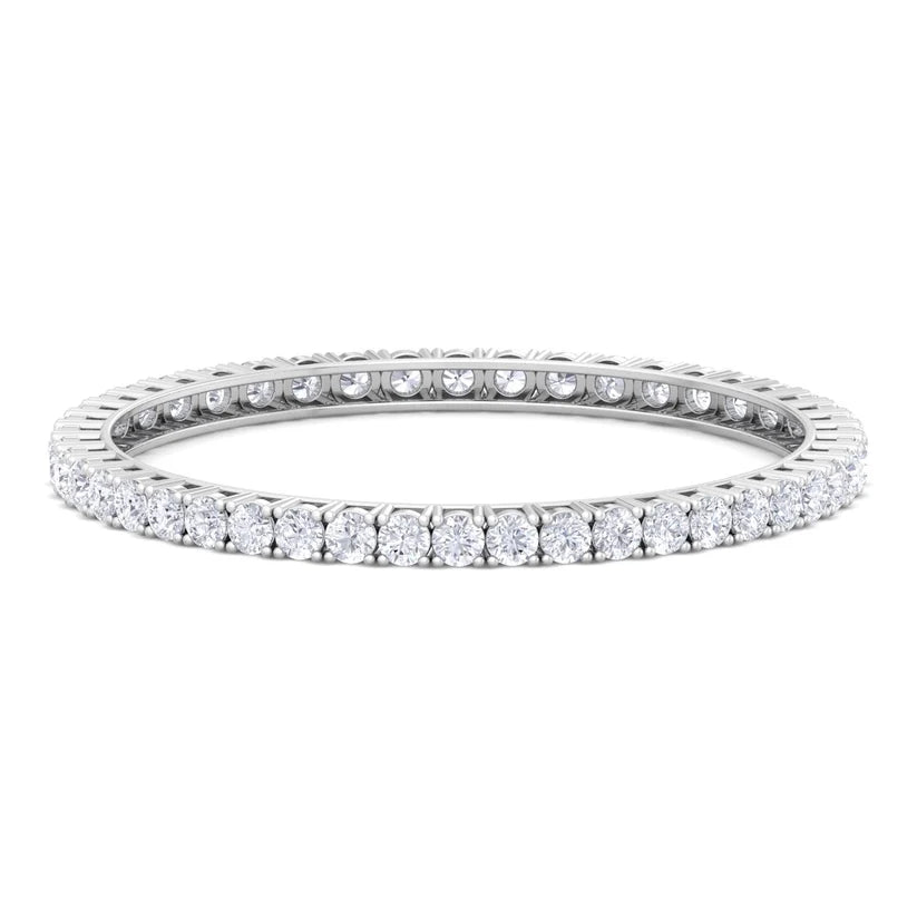 Luminous Crown Round Diamond Bangle ( 0.30 ct Per Diamond )