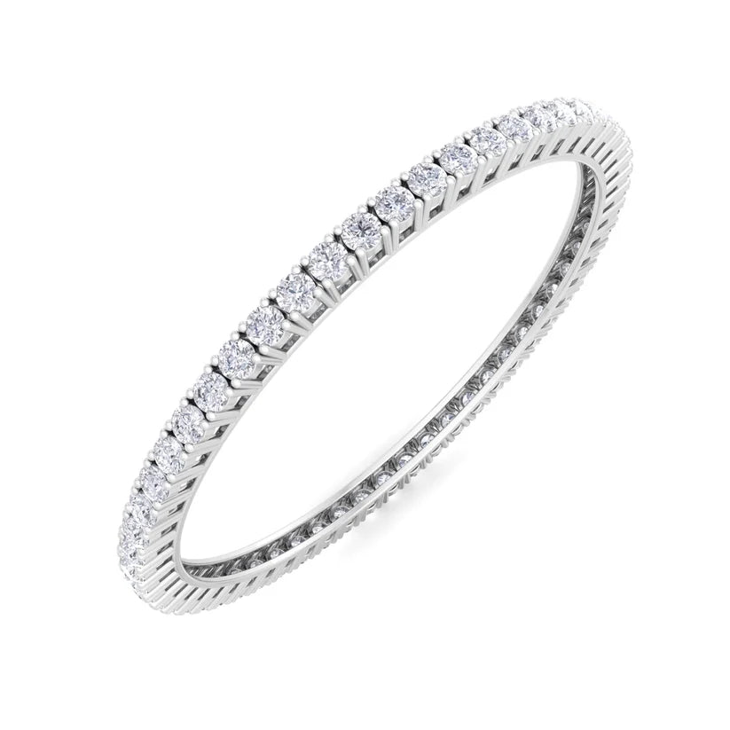 Royal Radiance Round Diamond Bangle ( 0.15 ct Per Diamond )