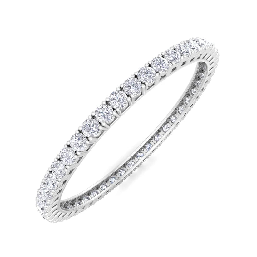 Luminous Crown Round Diamond Bangle ( 0.30 ct Per Diamond )