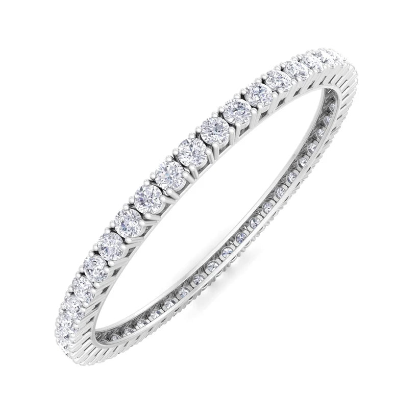 Celestial Radiance Round Diamond Bangle ( 0.25 ct Per Diamond )