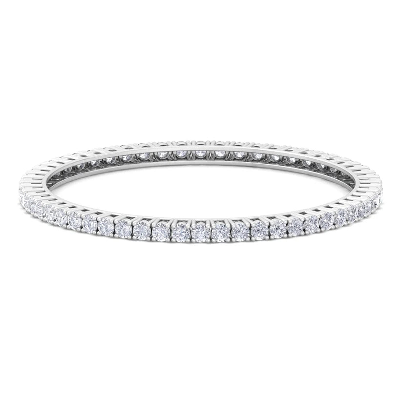 Royal Radiance Round Diamond Bangle ( 0.15 ct Per Diamond )