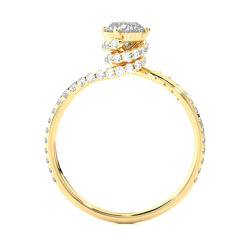Celestia Grace Round Diamond Engagement Ring