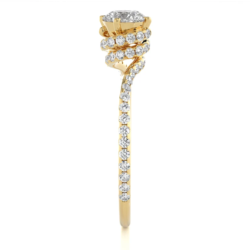Celestia Grace Round Diamond Engagement Ring
