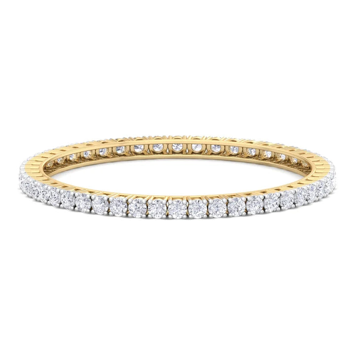 Celestial Radiance Round Diamond Bangle ( 0.25 ct Per Diamond )