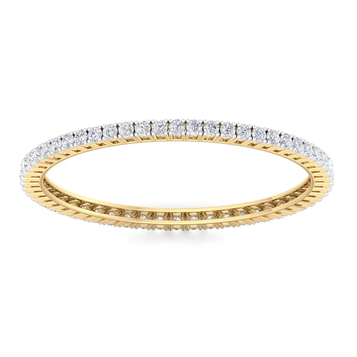 Royal Radiance Round Diamond Bangle ( 0.15 ct Per Diamond )