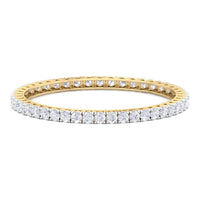 Luminous Crown Round Diamond Bangle ( 0.30 ct Per Diamond )