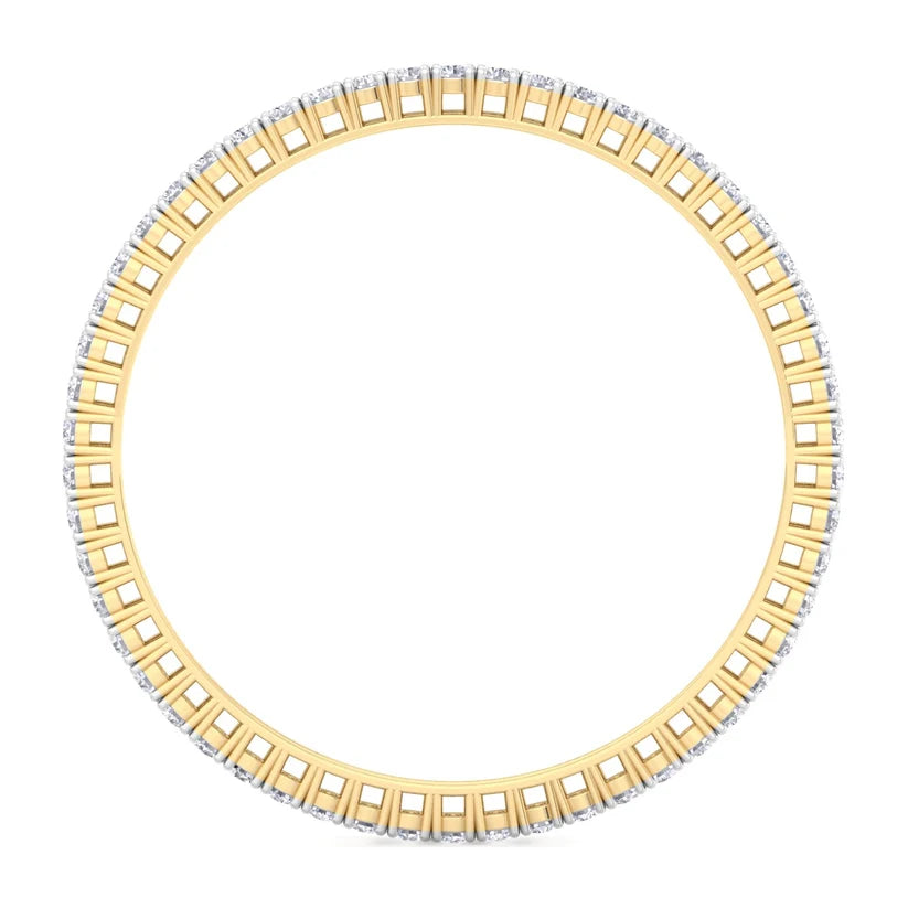 Regal Radiance Round Diamond Tennis Bangle ( 0.20 ct per Diamond )