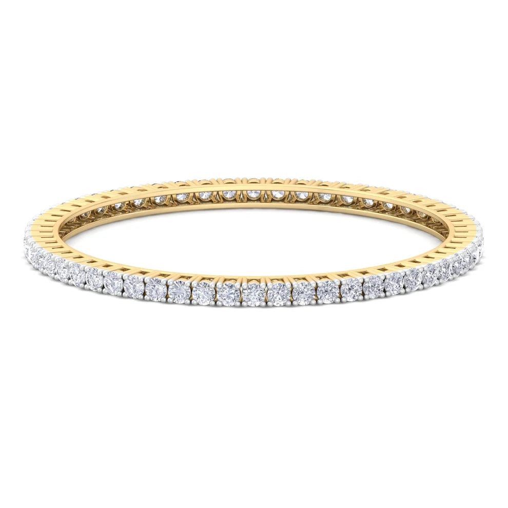 Royal Radiance Round Diamond Bangle ( 0.15 ct Per Diamond )