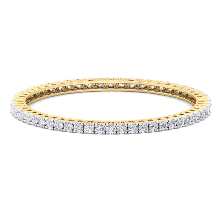 Royal Radiance Round Diamond Bangle ( 0.15 ct Per Diamond )