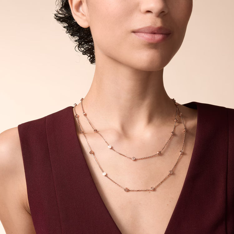 Celeste Beaded Layered Long Chain Necklace
