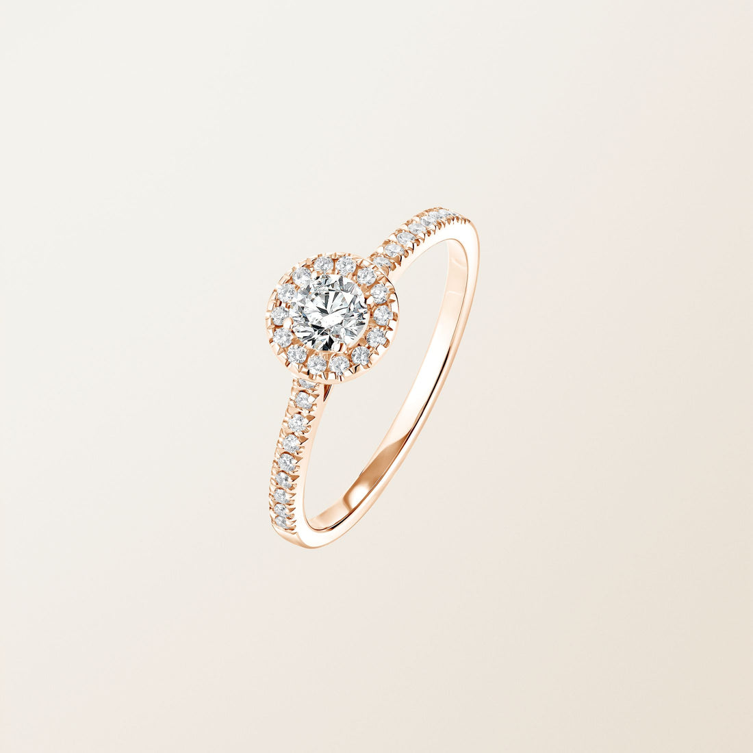 Auréole — Round Halo Diamond Engagement Ring
