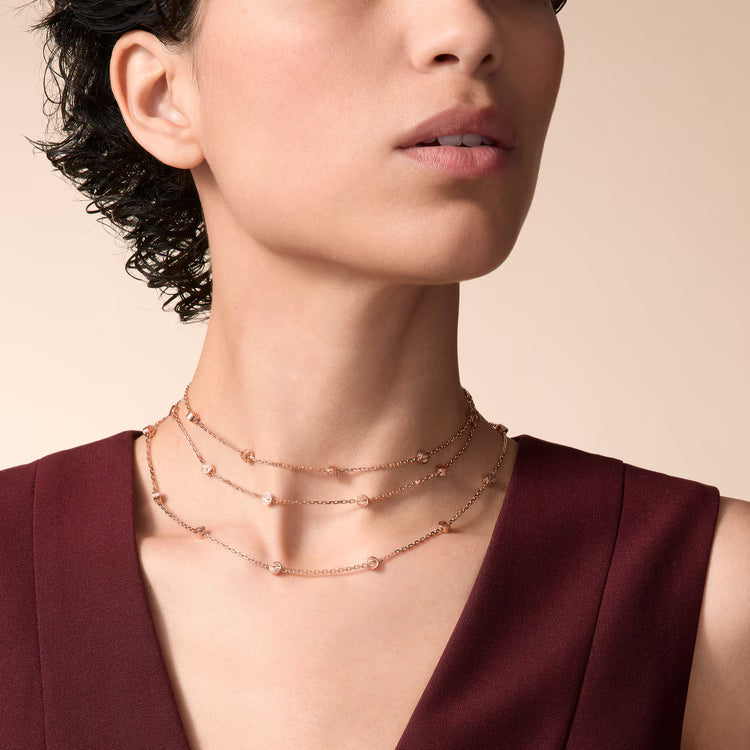 Celeste Beaded Layered Long Chain Necklace