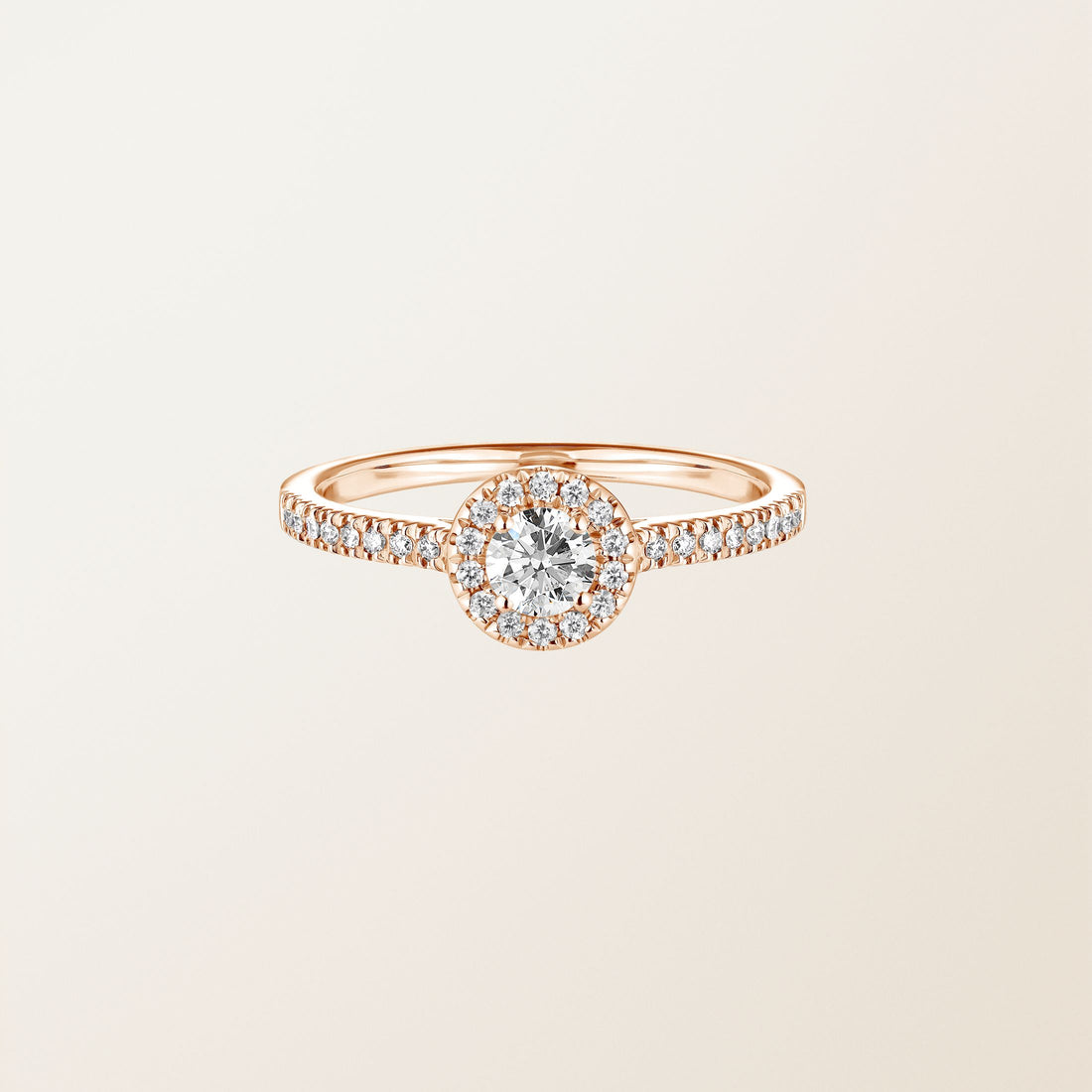 Auréole — Round Halo Diamond Engagement Ring