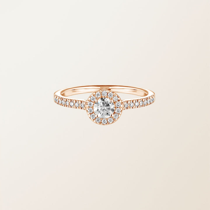 Auréole — Round Halo Diamond Engagement Ring