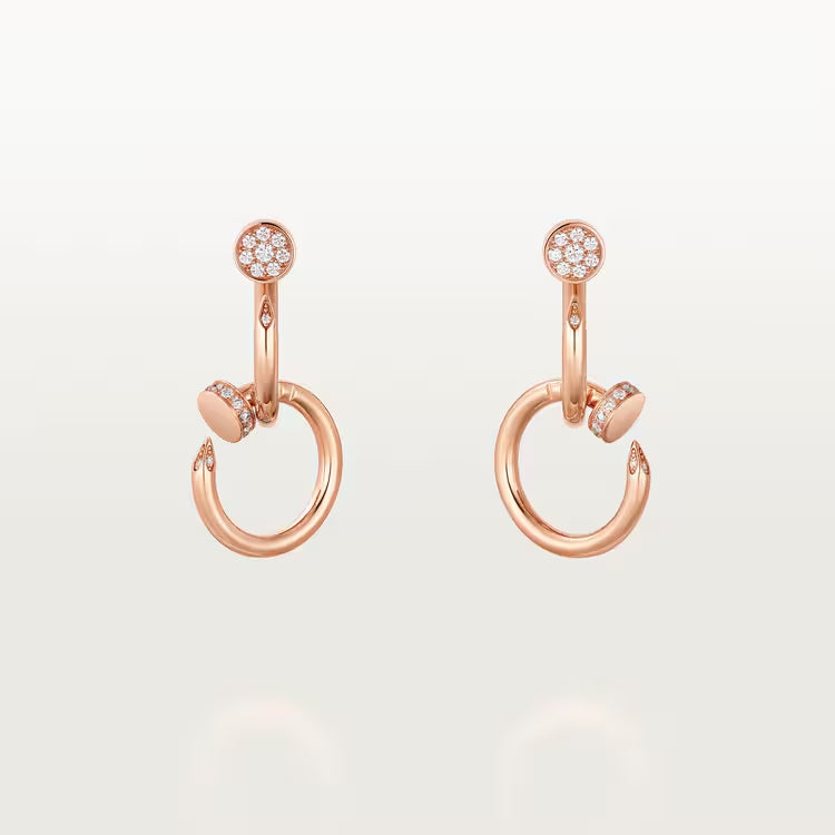 Celestial Circle Diamond Drop Earrings