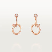 Celestial Circle Diamond Drop Earrings