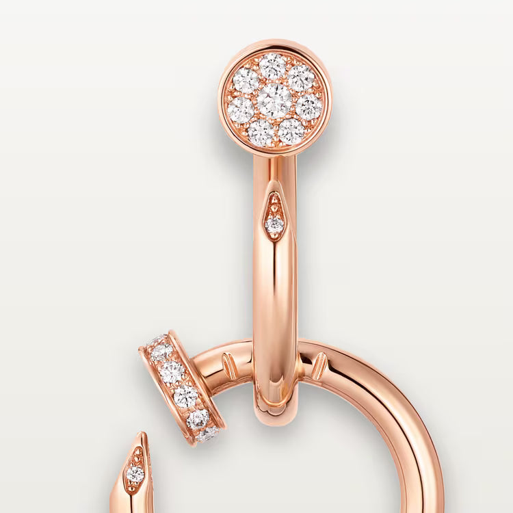 Celestial Circle Diamond Drop Earrings