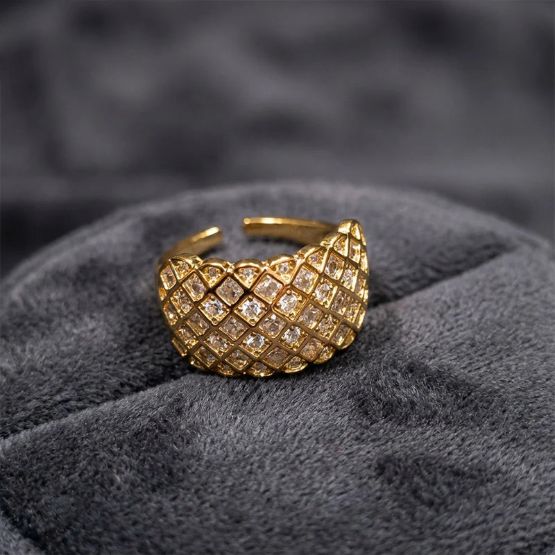 Celeste Lattice Diamond Ring