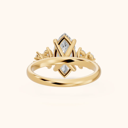 Evelina Bloom Marquise Diamond Engagement & Wedding Ring