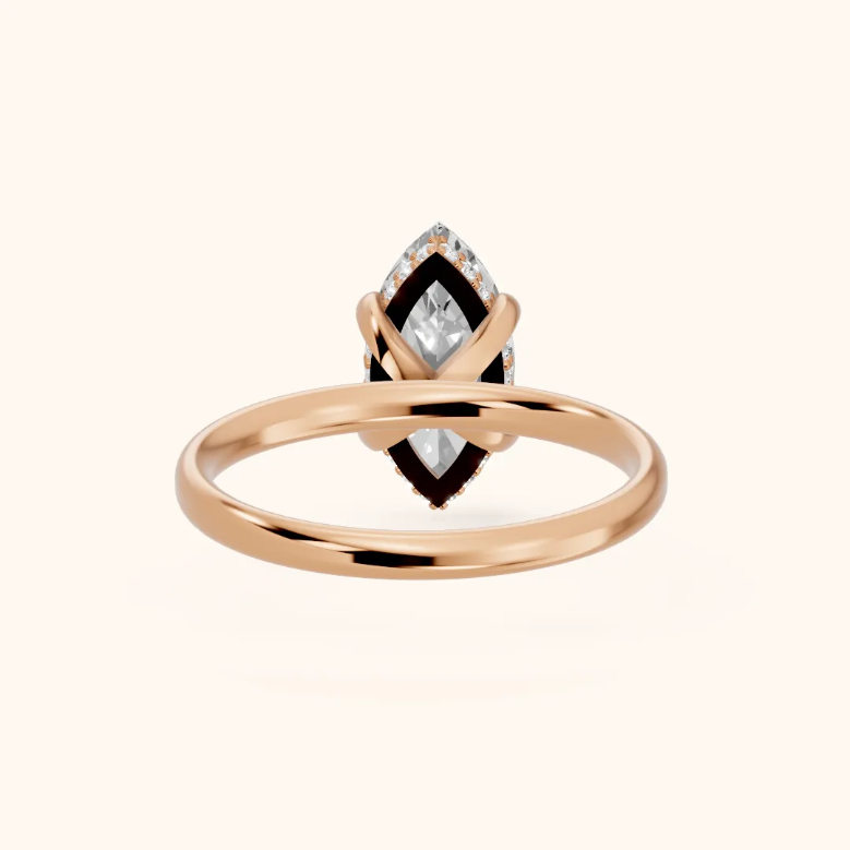 Marquise Diamond Engagement & Wedding Ring