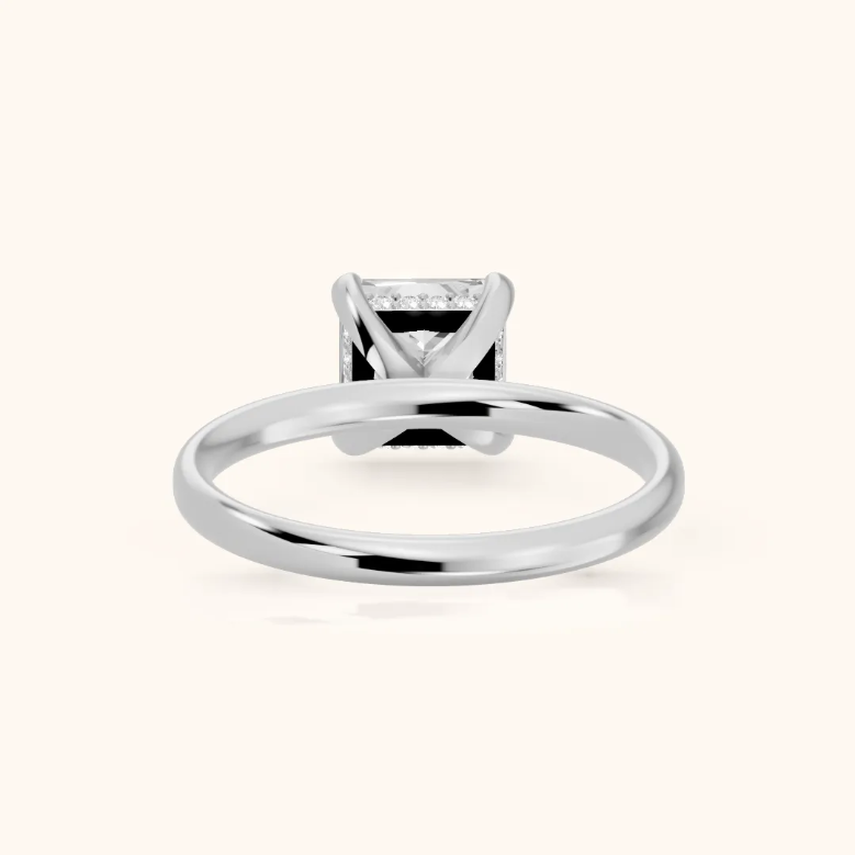 Princess Diamond Engagement & Wedding Ring