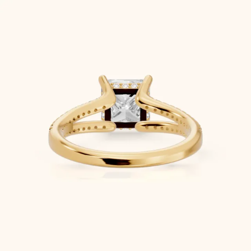 Eternal Embrace Solitaire Princess Diamond Engagement & Wedding Ring