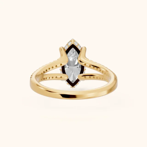 Eternal Embrace Solitaire Marquise Diamond Engagement & Wedding Ring
