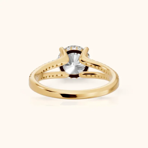 Eternal Embrace Solitaire Round Diamond Engagement & Wedding Ring