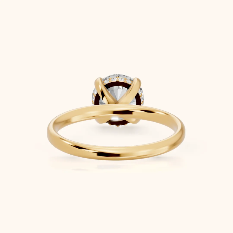 Round Diamond Engagement & Wedding Ring