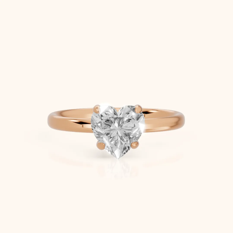 Heart Diamond Engagement & Weddind Ring