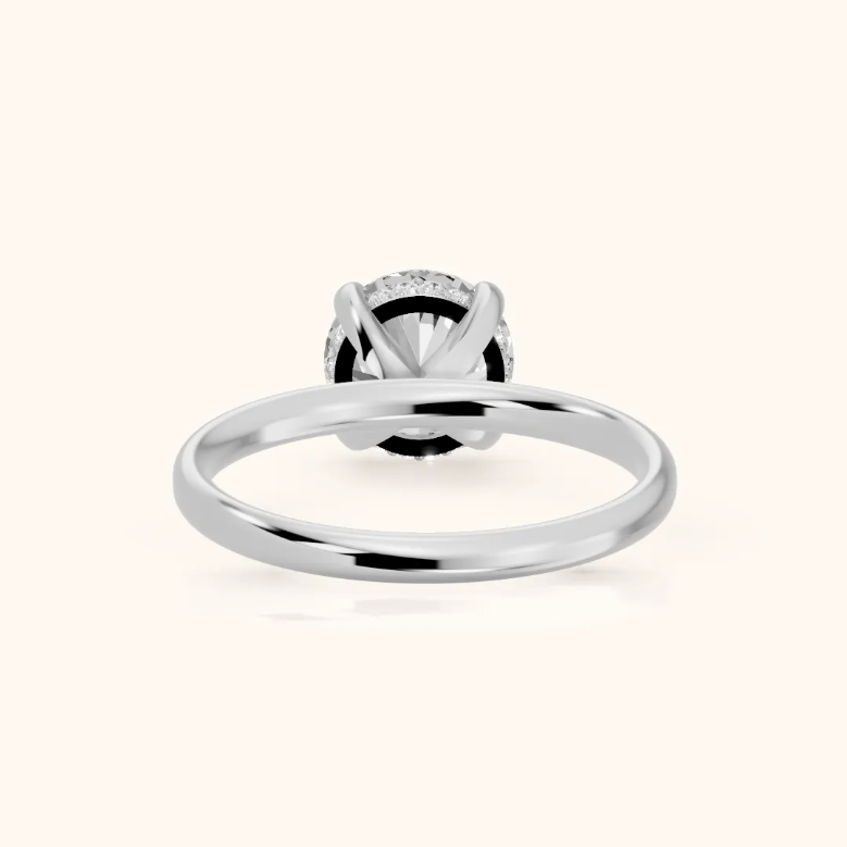 Round Diamond Engagement & Wedding Ring