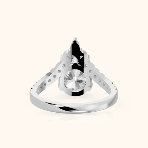 Isabella Legacy Side Stone Round Diamond Engagement & Wedding Ring