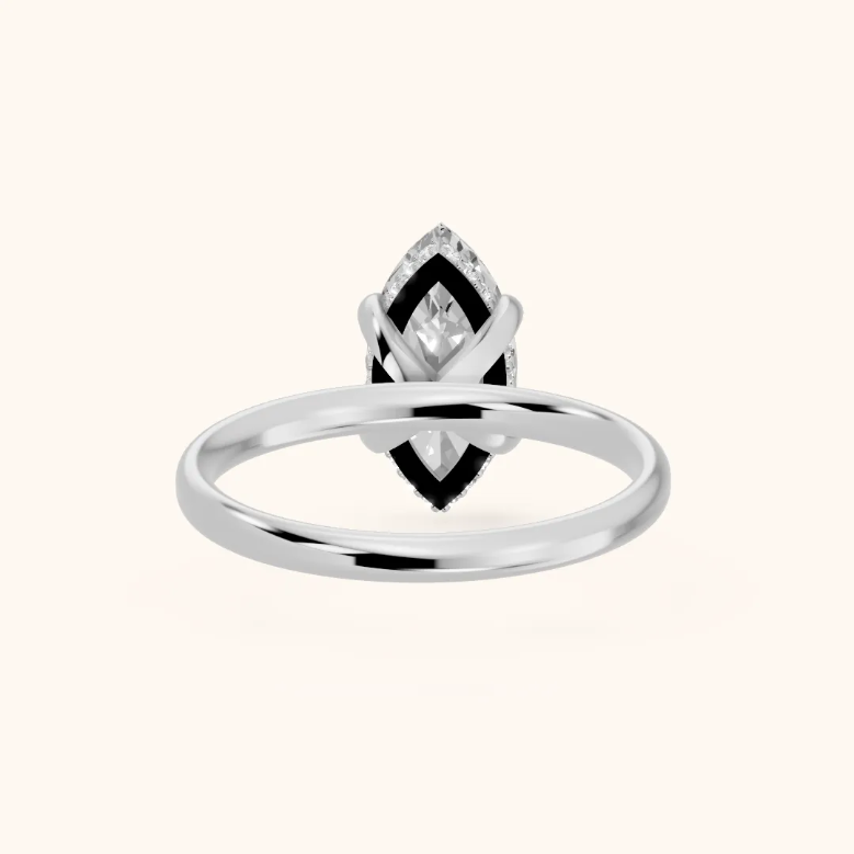 Marquise Diamond Engagement & Wedding Ring