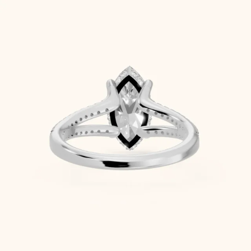 Eternal Embrace Solitaire Marquise Diamond Engagement & Wedding Ring