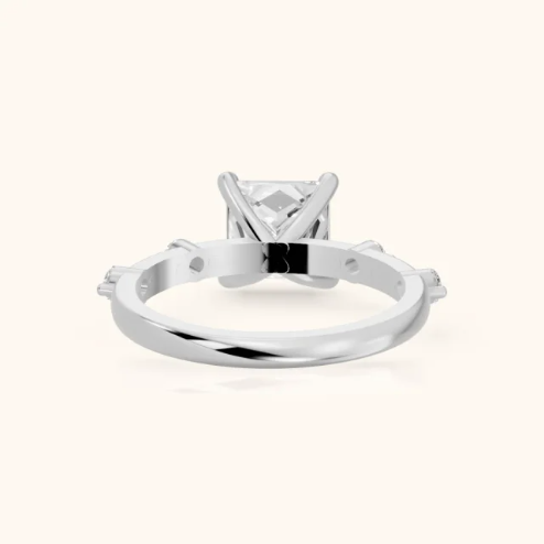 Elena Radiance Solitaire Princess Diamond Engagement & Wedding Ring