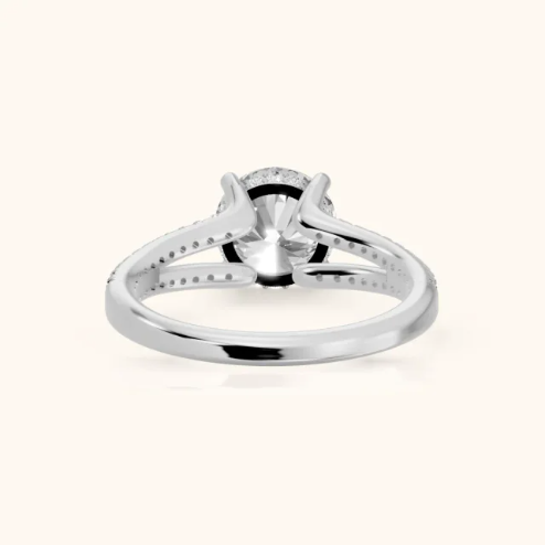 Eternal Embrace Solitaire Round Diamond Engagement & Wedding Ring