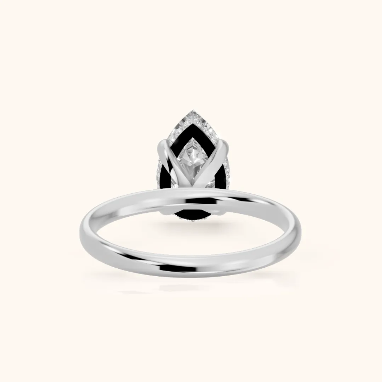 Pear Diamond Engagement & Wedding Ring