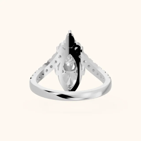 Isabella Legacy Side Stone Marquise Diamond Engagement & Wedding Ring