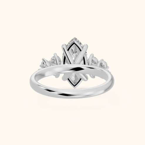 Evelina Bloom Marquise Diamond Engagement & Wedding Ring