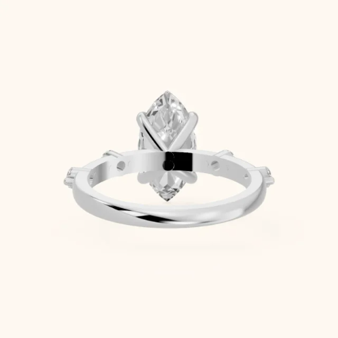 Elena Radiance Solitaire Marquise Diamond Engagement & Wedding Ring