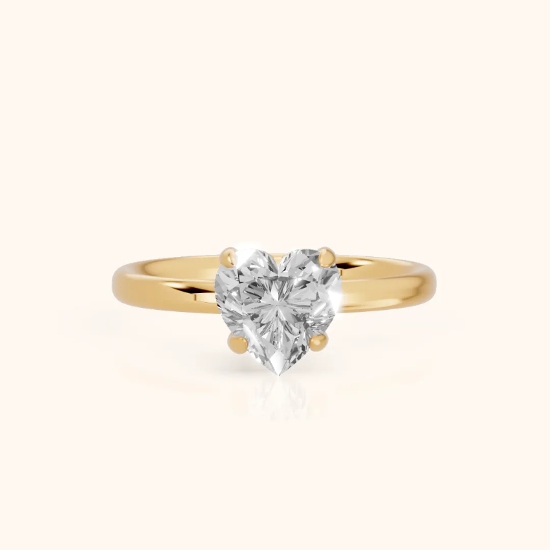 Heart Diamond Engagement & Weddind Ring