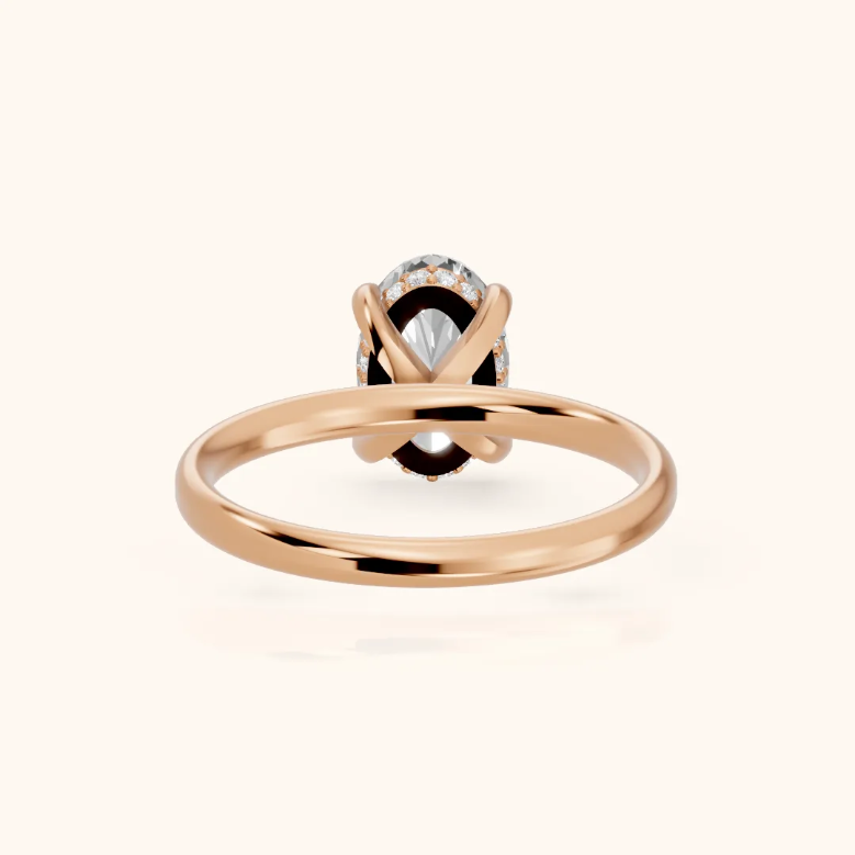 Oval Diamond Engagement & Wedding Ring